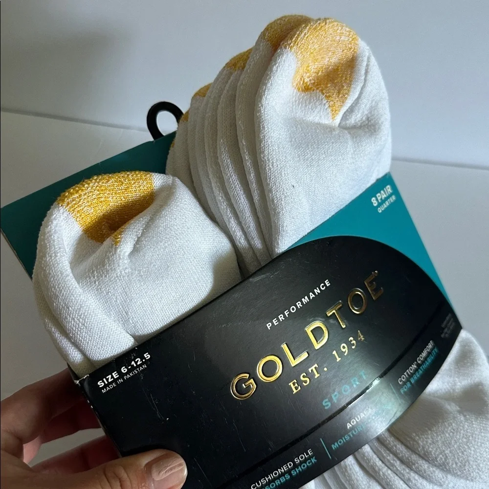 Gold Toe Men's Athletic ankle socks- 8 pairs